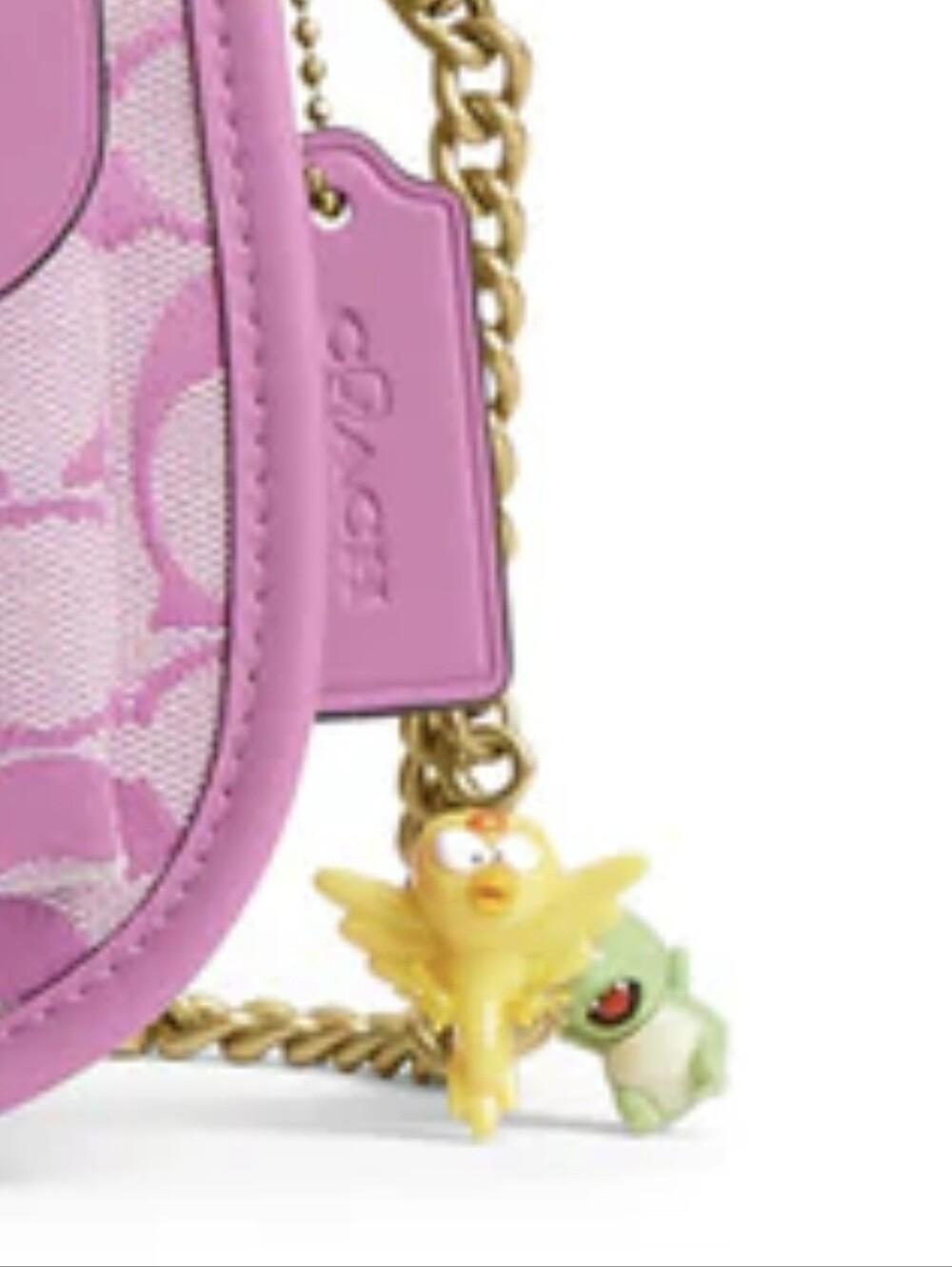 Brain Dead x Coach Signature Jacquard Twin Turnlock Waverly Bag in Fuchsia - Picture 13 of 13